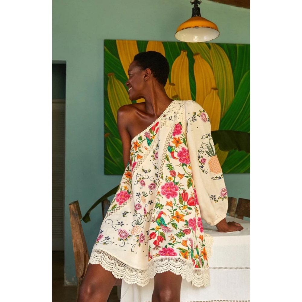 Floral One-Shoulder Dress